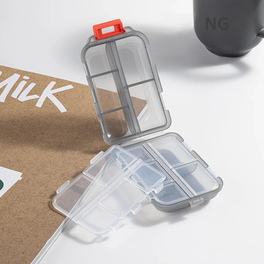 Portable Pocket Pill Organizer with Labels